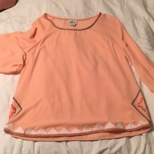 Ariat Tops - Ariat quarter sleeve orange flowy top Ariat Tops - Ariat quarter sleeve orange flowy top